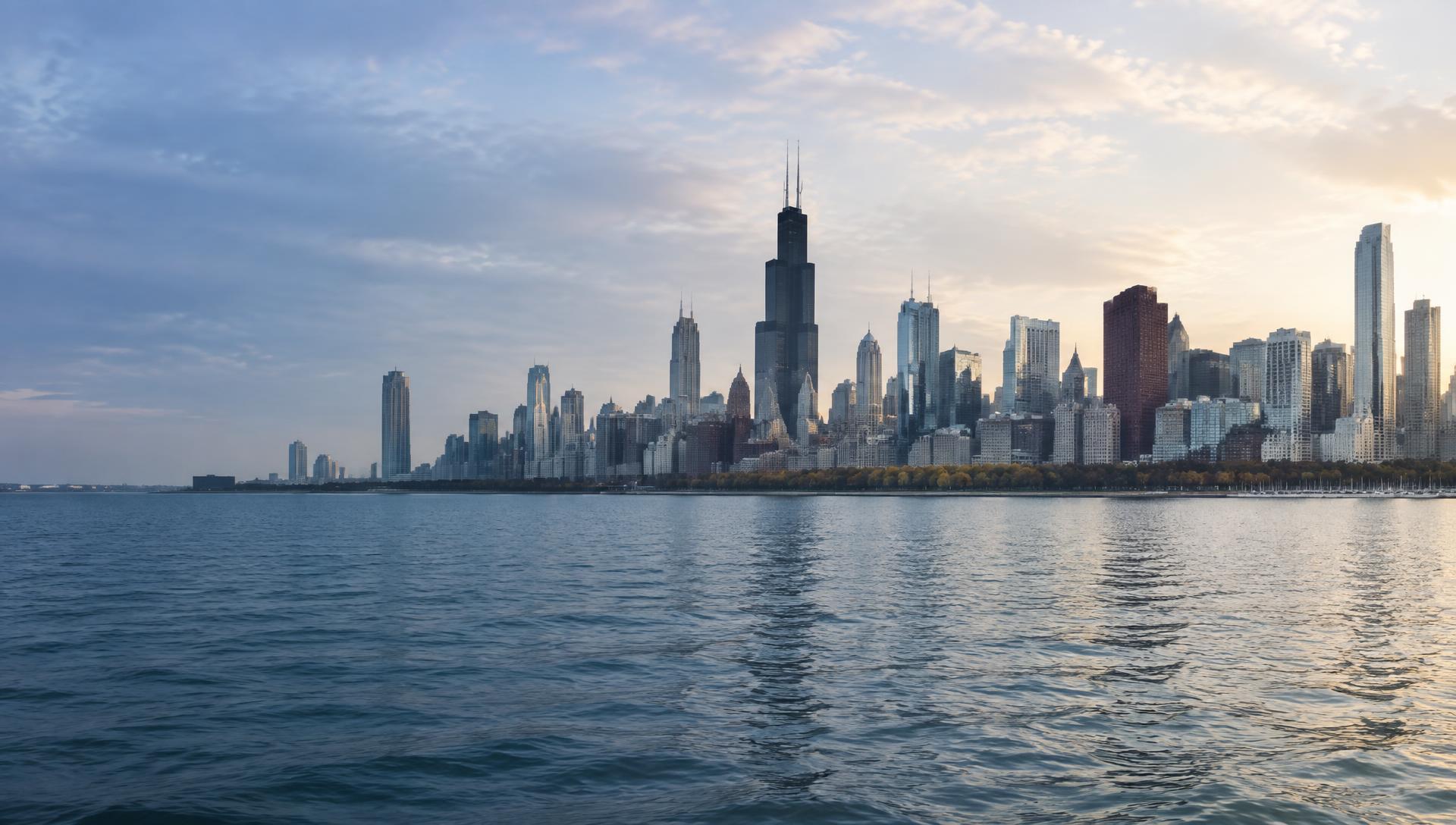 Chicago skyline from the lakefront